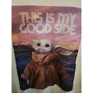 Baby Yoda T Shirt Star Wars The Mandalorian This is my good side New XL CR6